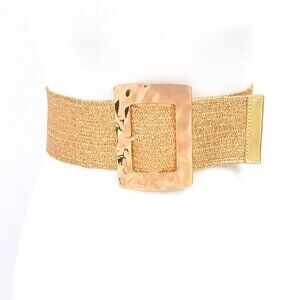 Stylish Rectangle Metal Buckle Stretch Plus Size Belt